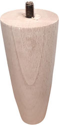 JGS S.A. Wooden Furniture Leg Natural 15cm