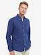 Nelson Long-sleeved Linen Shirt Navy Blue