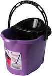 Viosarp Mop Bucket with Squeezer Plastic Capacity 15lt Purple