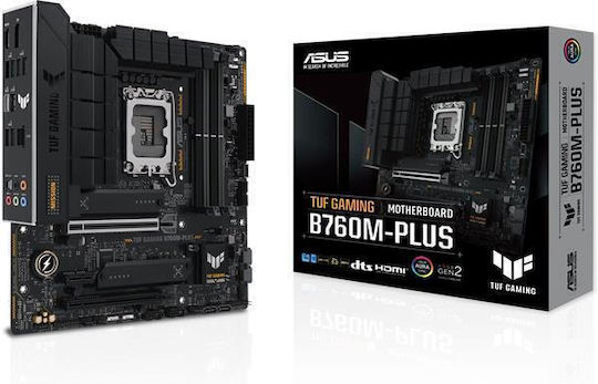 Asus TUF Gaming B760M-PLUS Motherboard ATX με Intel 1700 Socket 90MB1ES0-M0EAY0