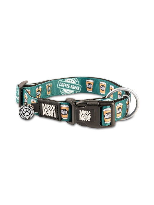 Max & Molly Coffee Break Hundehalsband in Grün Farbe XSklein 15mm x 28 - 45cm