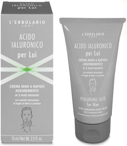 L' Erbolario Hyaluronic Acid for Him Light Ενυδατική Κρέμα Χεριών 75ml