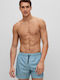 Como Men's Swimwear Shorts Blue with Patterns