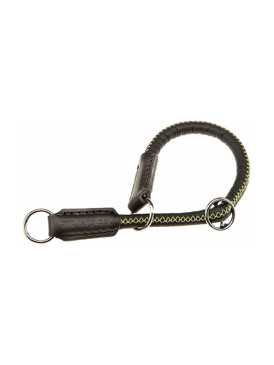 Ferplast Derby Leather Dog Choker Leather in Black color 10mm x 50cm