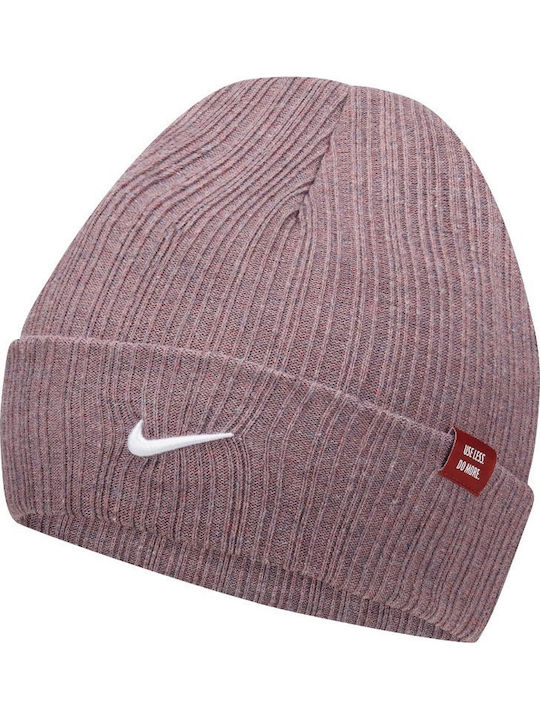 Sportswear Beanie Unisex Σκούφος Πλεκτός σε Ροζ χρώμα
