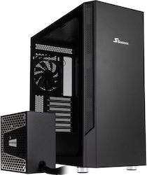 Seasonic Arch Q503 650 Watt Gaming Full Tower Computer Case with Window Panel Black