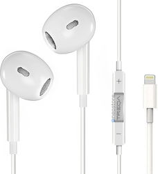 Treqa EP-759 Earbuds Handsfree with Lightning Connector White
