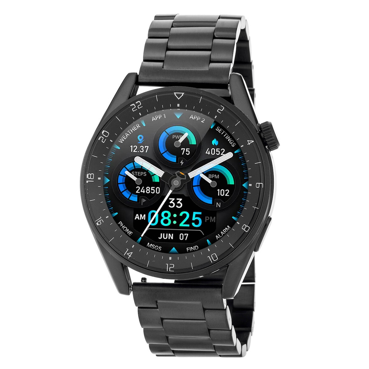 Black stainless online steel smartwatch