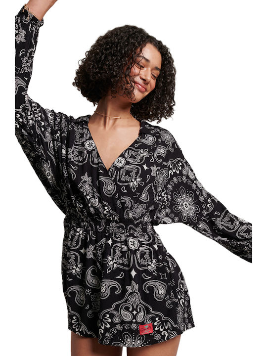 Superdry Women's Long Sleeve One-piece Shorts B...