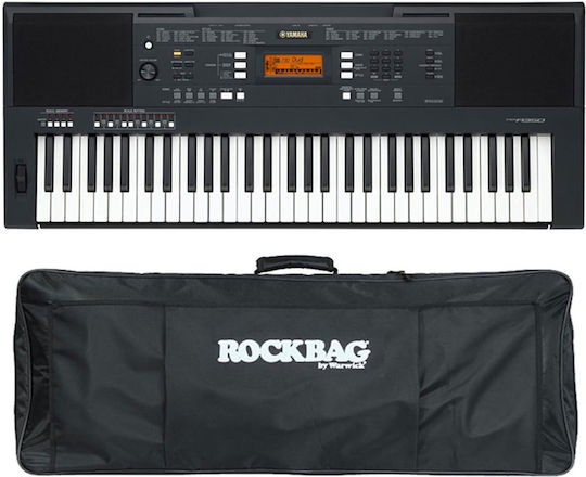 Yamaha Keyboard PSR-A350 Road Bundle II with 61 Dynamic Keys with Headphones Black