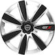 Versaco Car Hubcap Set GTX Carbon with Lancia Emblem 15" 4pcs Black