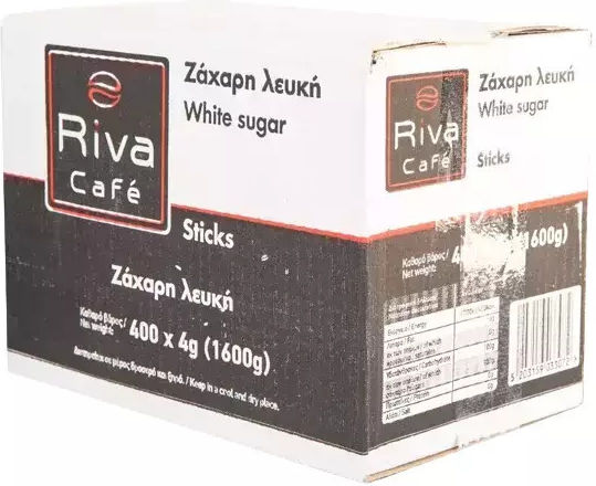 Riva Café Zahăr alb Cristalin 1600gr 400 Bastonase