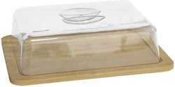 Aria Trade Wooden Cheese Dish Transparent