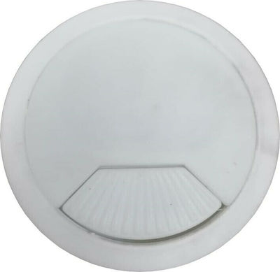 Hard Plast Desk Grommet 60mm White (37949)