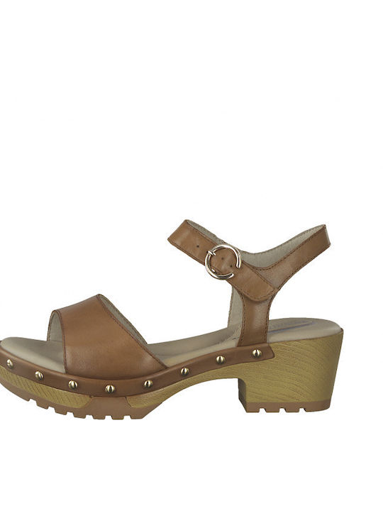 Tamaris Leder Sandalen Tabac Braun