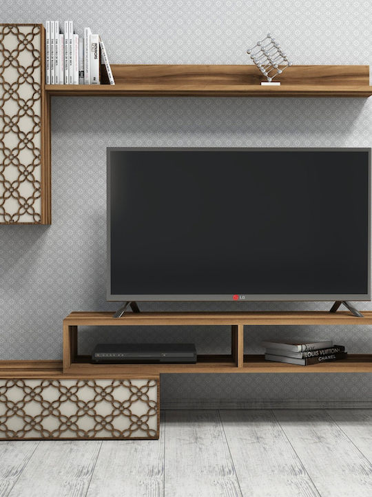 Животно помещение ТВ единица Cream / Walnut Д150xШ37.2xВ107.8бр