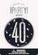 Unique Glitz Black & Silver Birthday 40 Κονκάρδα U83509