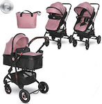 Lorelli Alba Premium 2 in 1 Verstellbar 2 in 1 Baby Kinderwagen Geeignet für Neugeborene Premium Pink 11.150kg