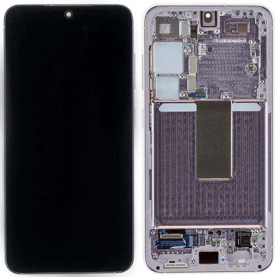 Samsung Screen with Touch Mechanism and Frame for Samsung S23 (Lavender)