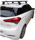 Menabo Metallic Car Roof Bars FE1 - 3360MB 112cm for Hyundai i20 5D 2014-2020 Set with Roof Rack Legs Silver