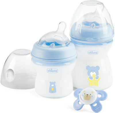 Chicco Plastic Bottle Set with Silicone Nipple for 0+, 0+ m, months 250ml