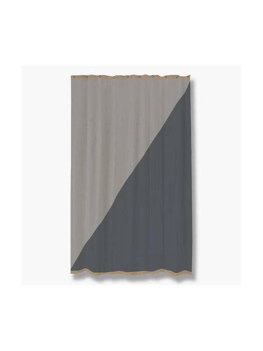 Badvorhang DUET Polyester Grau 150x200 cm METTE DITMER