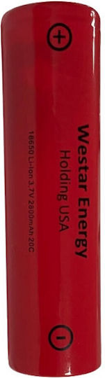 Westar Επαναφορτιζόμενη Μπαταρία 18650 Li-ion 2800mAh 3.7V 1τμχ