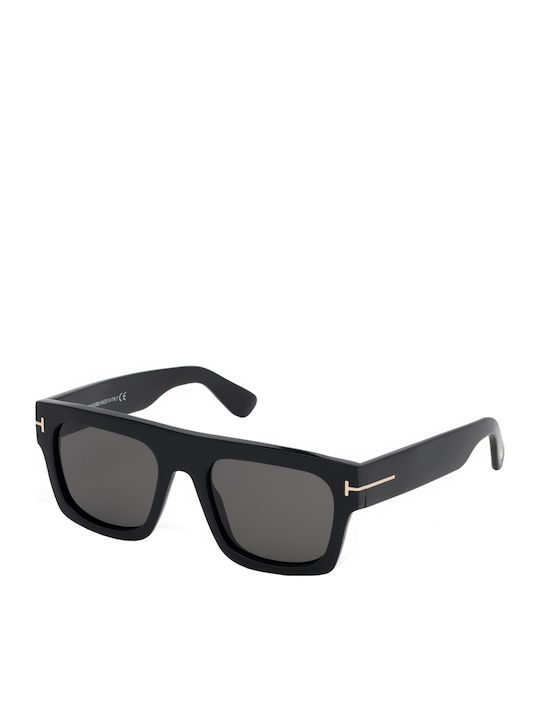 Tom Ford Fausto Men's Sunglasses with Black Horn-Rimmed Frame and Grey Gradient Lens TF0711 N 02A