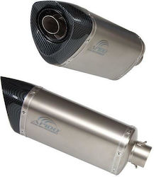Apido Trioval Τελικό Εξάτμισης Μοτοσυκλέτας Φ51-300mm