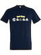 T-shirt Unisex " Pac Wars Pac Man ft Star Wars " French Navy