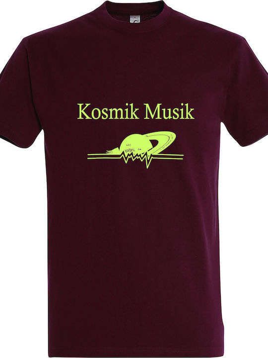 Tricou unisex "Kosmik Musik" Burgund