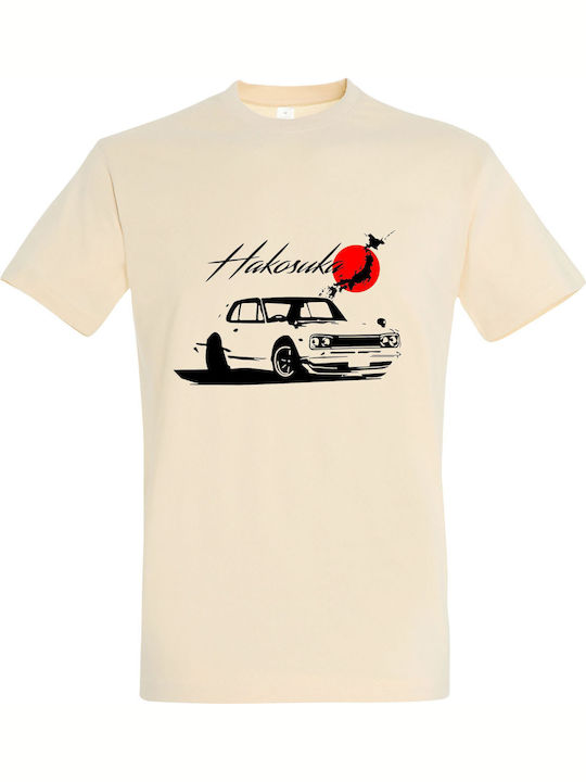 Tricou unisex "Hakosuka Nissan" crem