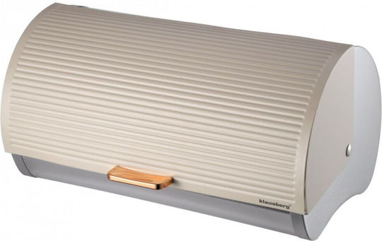 Klausberg Klausberg Bread Box with Lid Metallic Beige 39x28x18.5cm