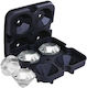 Sugar Love Diamond Tavă pentru cuburi de gheață Diamant din silicon 4 compartimente cu capac Negru