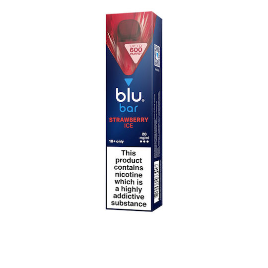 MyBlu Bar Einweg-E-Zigarette 600 Einweg-E-Zigaretten Erdbeer Eis 2ml 20mg Blaue