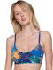 Every Wear Γυναικείο Μπουστάκι Blue Printed με Αφαιρούμενη Ενίσχυση