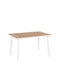 Epupa Outdoor Dinner Free Standing Table with Polywood Surface and Aluminum Frame Walnut 120x80x73cm