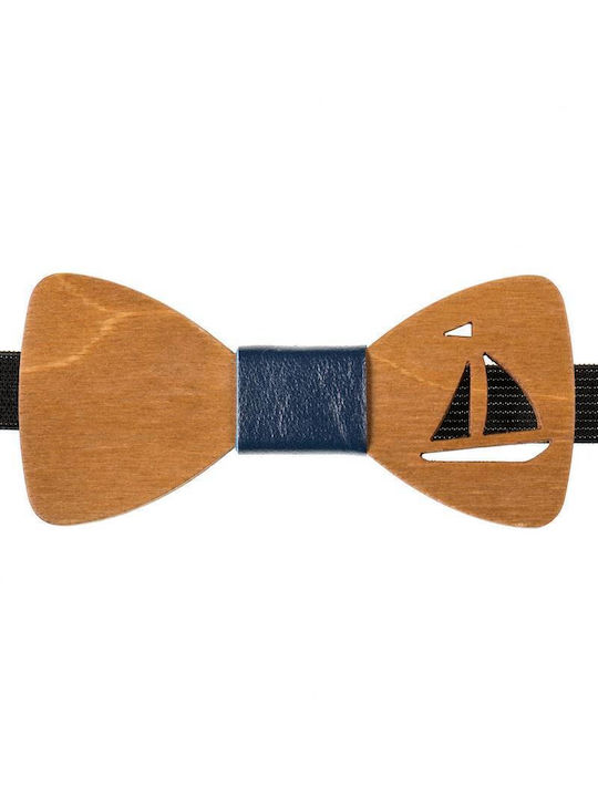 Brown Wooden Bow Tie Mom & Dad 41011245 - Brown