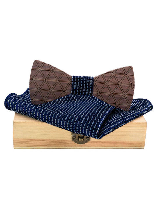 Wooden Bow Tie Daponte DAP-A1603 Blue