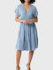 Mexx Summer Mini Dress with Ruffle Sky Blue