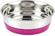Croci Metallisch Schalen Futter & Wasser für Hund & Katze auf Basis von 200ml in Fuchsia Farbe