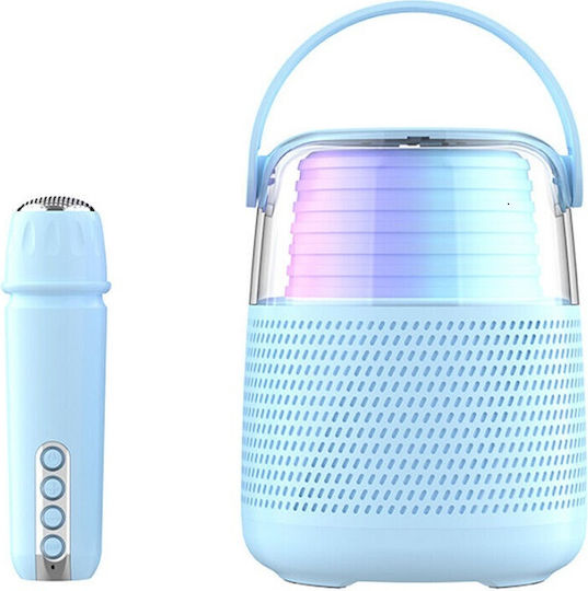 Karaoke Speaker with Wireless Microphone and Lighting Effects Family KTV Y-1 34.906.0765 Light Blue