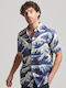 HAWAIIAN Short-sleeved Shirt Navy Blue