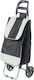 Fabric Foldable Shopping Trolley Gray 36x30x98cm
