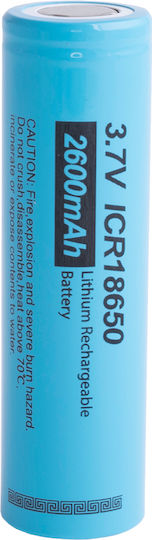 Pkcell ICR18650 Επαναφορτιζόμενη Μπαταρία Li-ion 2600mAh 3.7V 1τμχ