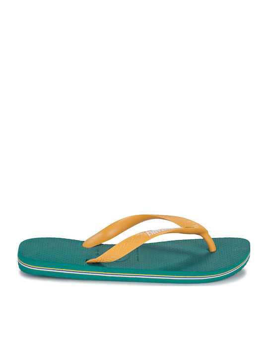 Havaianas Kinder Flip Flops Orange Brasil Logo