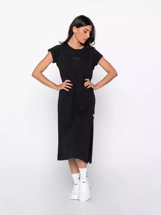 Fila Dorothyoff Καλοκαιρινό Midi Φόρεμα Μαύρο