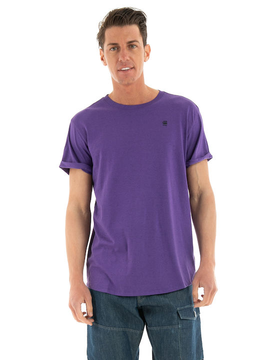 G-Star Raw Lash Men's Short Sleeve T-shirt Purple