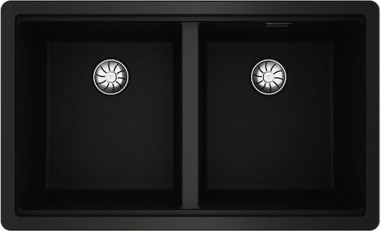 Teka Tegranite Radea R10 2b 750 M-tg Unterbau Küchenspüle aus Flüssigem Granit M75xB45,6cm Carbon