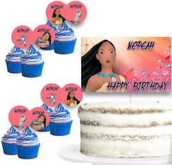 Pocahontas cake decoration & cupcake toppers